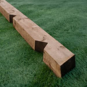 2.4m x 125mm x 75mm Timber Notched Post |AP Fencing-brown