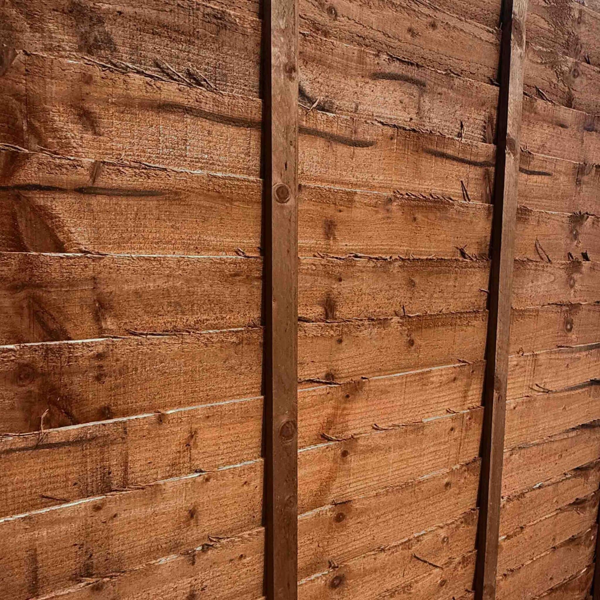 tani Tanalised Framed Waneyedge Fence Panel (6' Wide x 3' High) - A&P