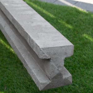 Slotted concrete fence post