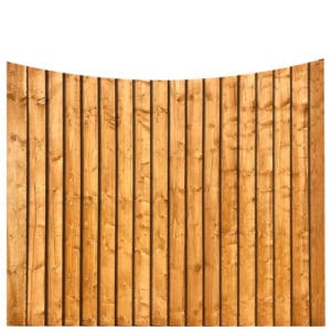 Bow Featheredge Fence Panel: 6' wide x 5' high