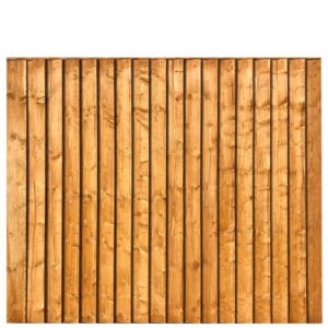 Framed Featheredge Fence Panel (6' Wide x 5' High)