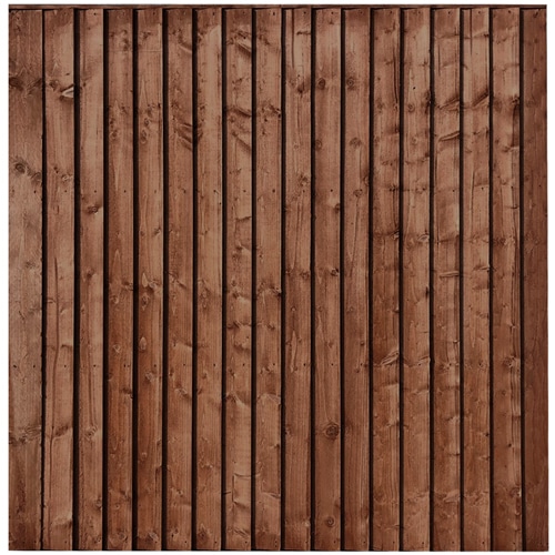 Feather edge brown dipped 6x6 panel