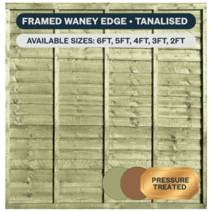 Tanalised Framed Waneyedge Panels