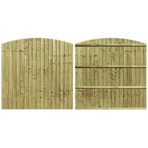 Tanalised Dome Featheredge Fence Panels