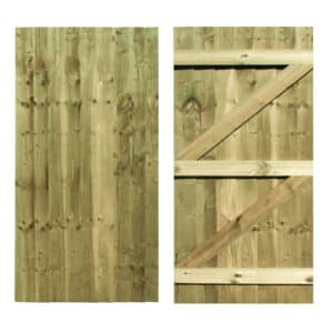 Unframed featheredge entry gate in tanalised green pressure treated