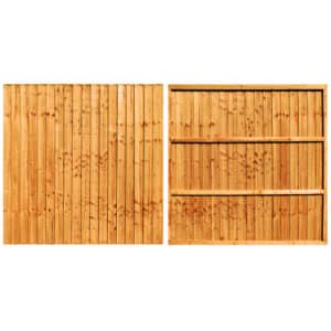 Framed Featheredge Fence Panel (6' Wide x 6' High)