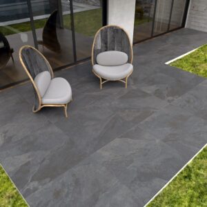 Mustang Black Porcelain Tiles