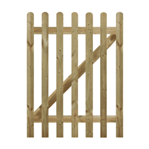 Round top 4x3 picket gate