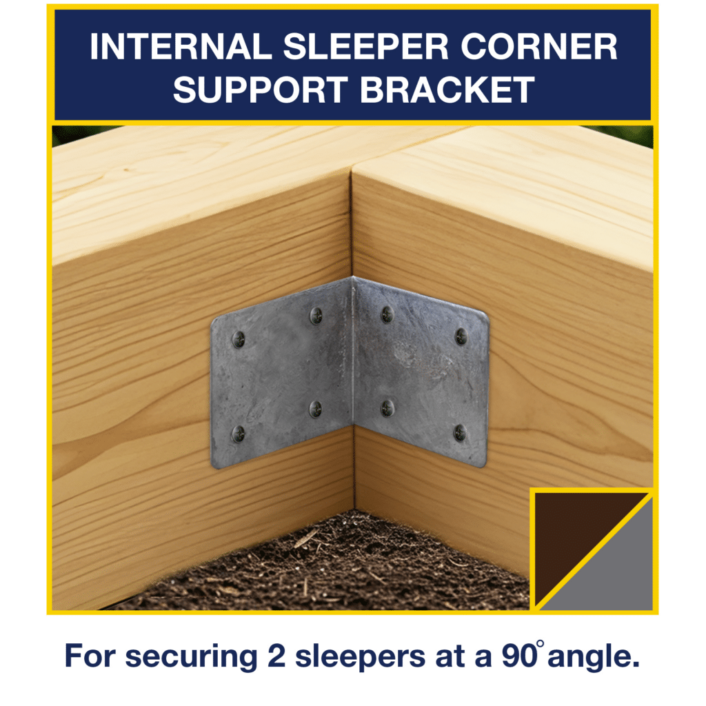 Short Sleeper Corner Bracket (80 x 80mm) - A&P Fencing
